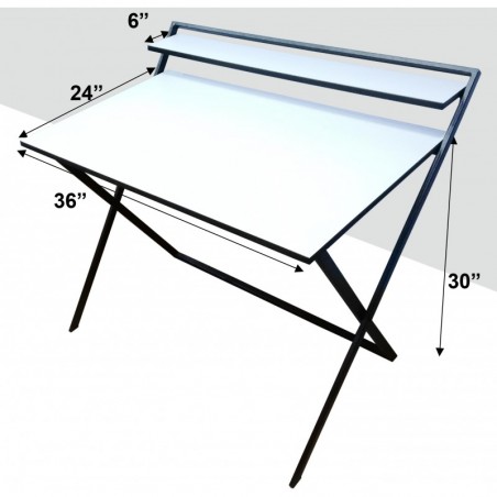 PORTABLE STUDY TABLE FOLDING WHITE (CT-OT-029-S-W) | ComputerTable.pk
