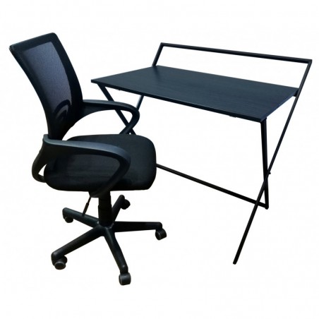 PORTABLE PRACTICAL COMPUTER STUDY HOME OFFICE TABLE (CT-OT-029)-BLACK ...