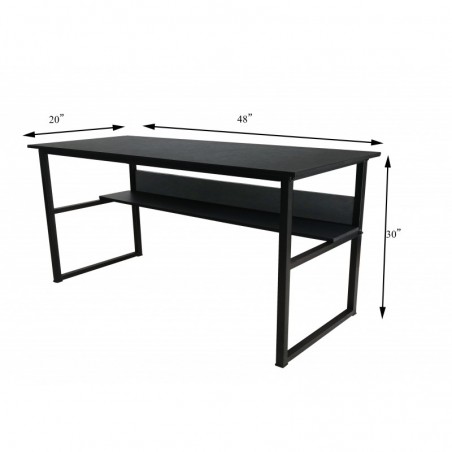 PORTABLE COMPUTER STUDY TABLE WITH BOOK SHELF (CT-OT-043) BLACK ...