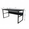 COMPUTER STUDY TABLE WITH BOOK SHELF (CT-OT-043) BLACK FOR SALE ONLINE IN PAKISTAN