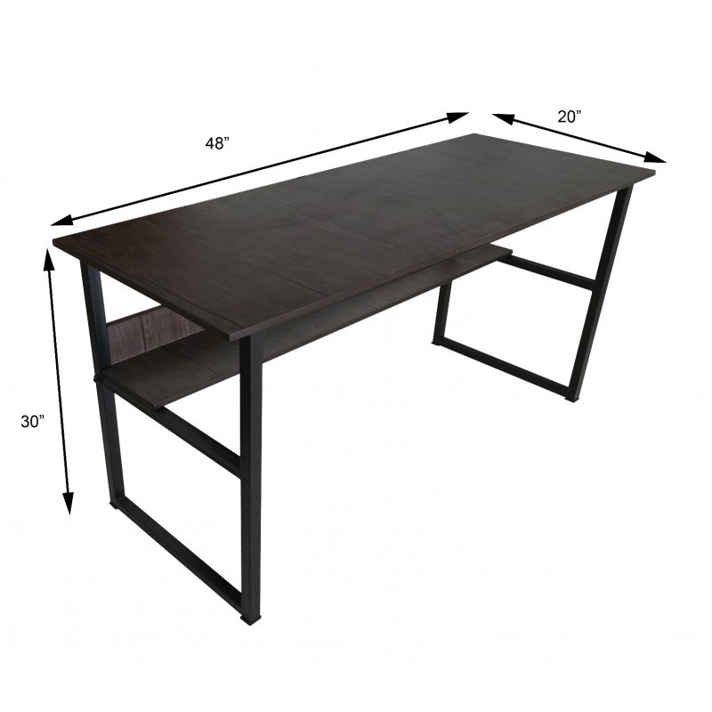 Portable COMPUTER STUDY TABLE WITH BOOK SHELF DARK BROWN (CT-OT-043 ...