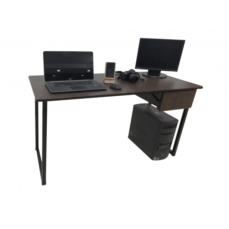 MODULAR COMPUTER STUDY TABLE FOR OFFICE AND HOME WITH DRAWER DARK BROWN ...