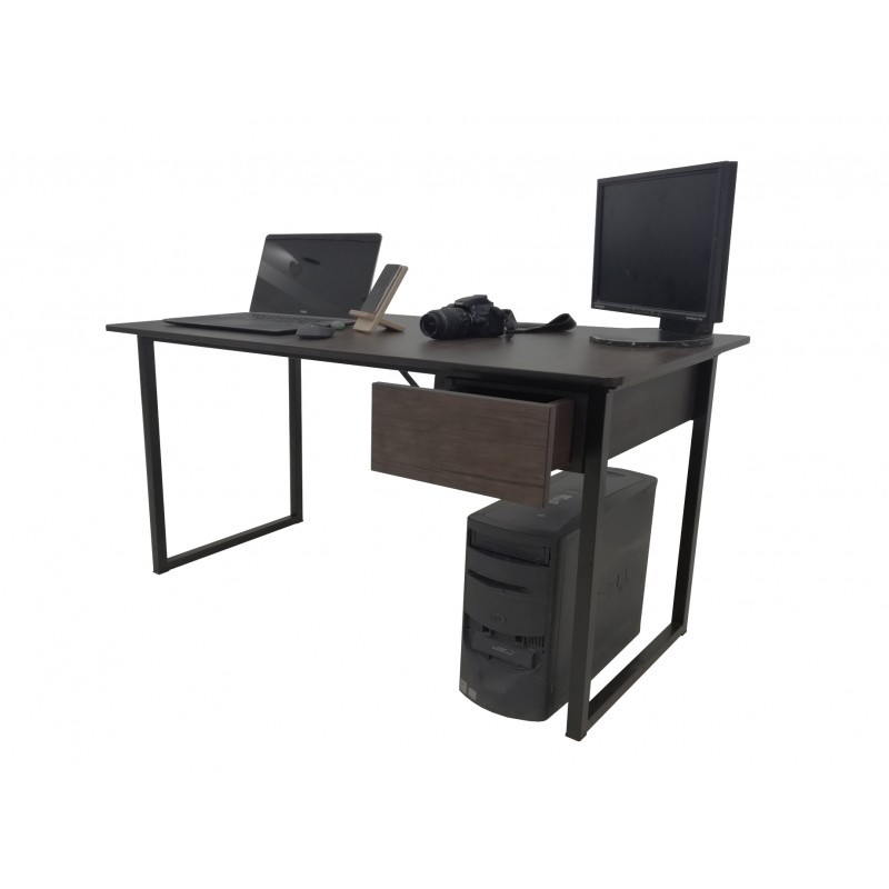 MODULAR COMPUTER STUDY TABLE FOR OFFICE AND HOME WITH DRAWER DARK BROWN (CT-OT-038-D)