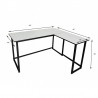 PORTABLE  GAMING COMPUTER TABLE L SHAPED (CT-OT-039 - WHITE)