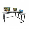 PORTABLE  GAMING COMPUTER TABLE L SHAPED (CT-OT-039 - WHITE)