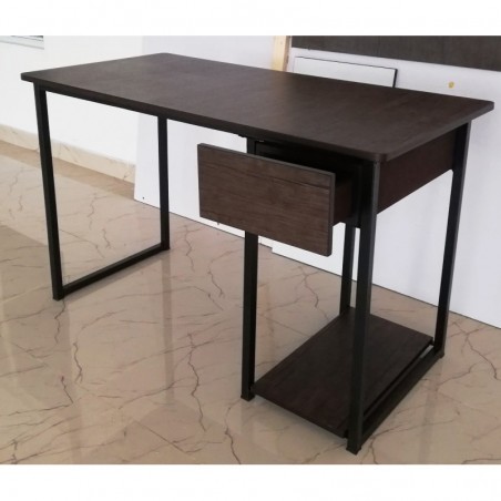 PORTABLE COMPUTER STUDY TABLE WITH DRAWER & PC CPU SHELF DARK BROWN (CT ...