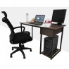 PORTABLE COMPUTER STUDY TABLE WITH DRAWER & PC CPU SHELF DARK BROWN (CT-OT-038)